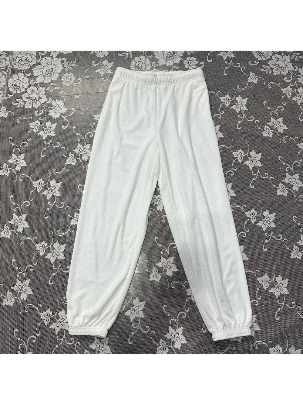 Aritzia TNA Towel Terry Mega Sweatpants in White Sz XS